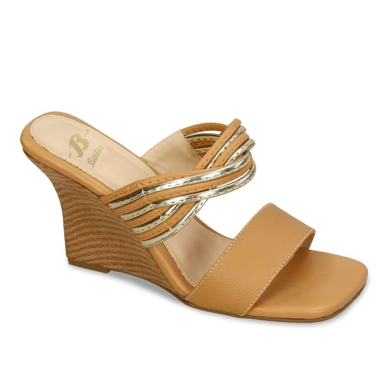 BATA - Sandalias Para Mujer Bata Champaña Iale