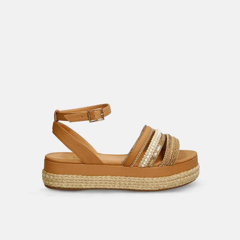 BATA - Sandalias Para Mujer Bata Camel Jorami