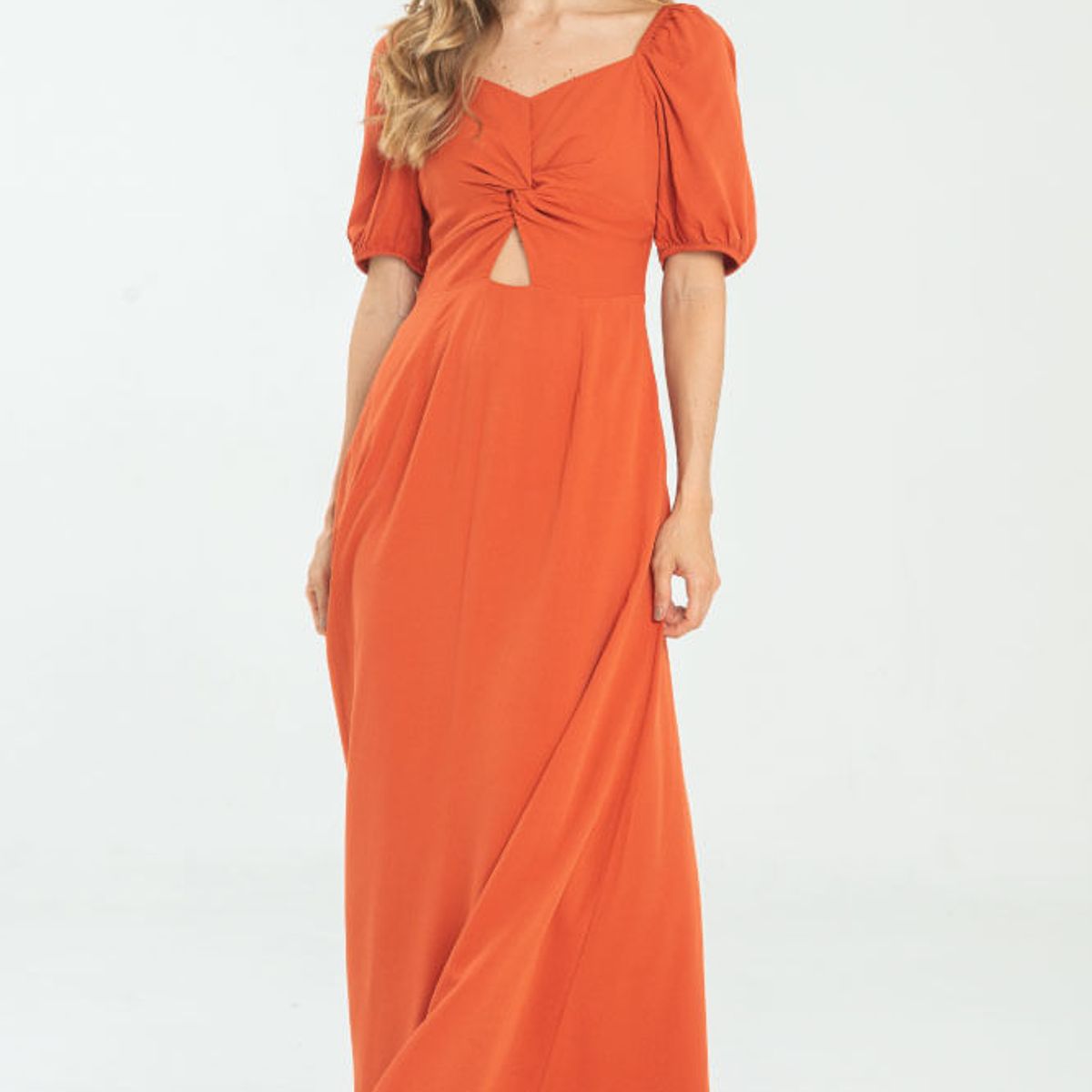 RAGGED - Vestido largo shafiro Cobre Ragged