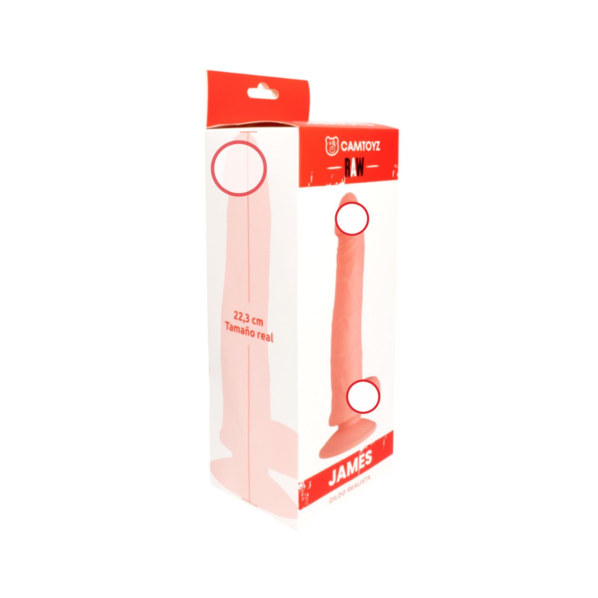 DISTRISEX - Masturbador dildo FEMENINO realista James Piel