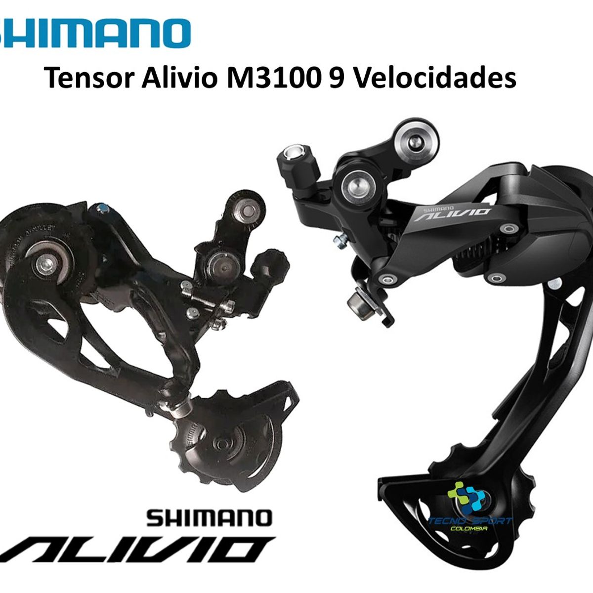 SHIMANO - Tensor Bicicleta Shimano Alivio M3100 9V Desviador Mtb