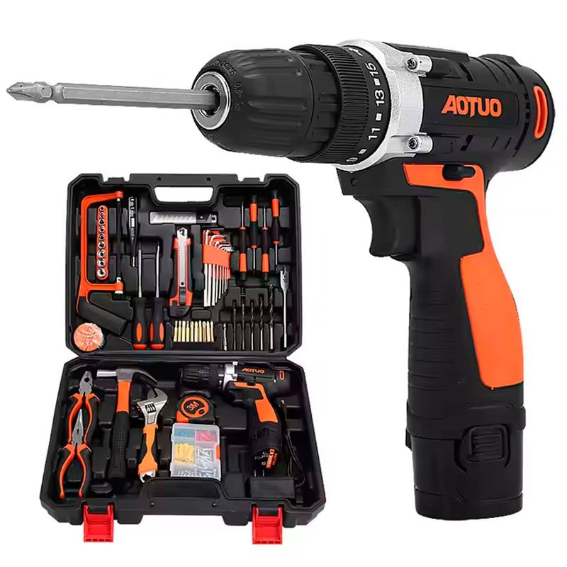 GENERICO - Taladro Destornillador Inalambrico 12 V + Kit De Herramienta