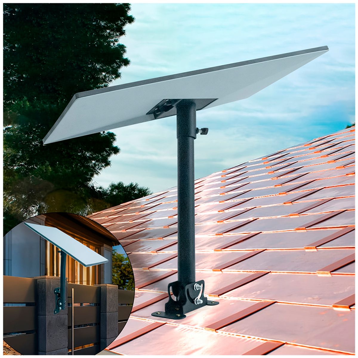 GENERICO - Adaptador Soporte De Techo Para Antena Starlink Gen 3 V4