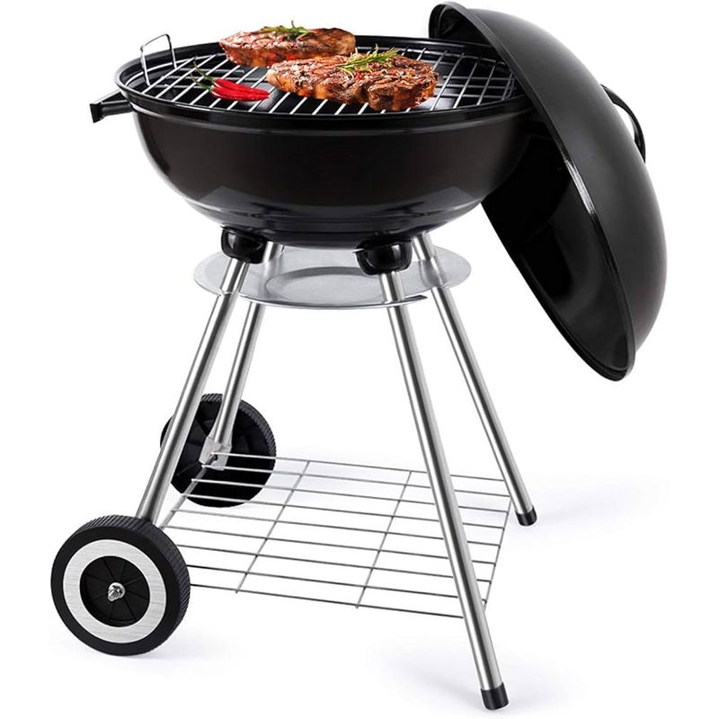 GENERICO - Parrilla a Carbón Kettle Rojo Beef Maker