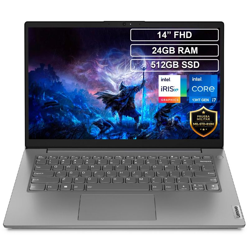 LENOVO - Portátil Lenovo V14 G4 Core i7 1355U 24GB 512GB FHD 14”