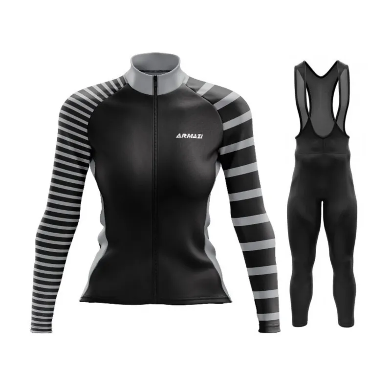 ARMAZI SPORT - UNIFORME DE CICLISMO ARMAZI DAMA MANGA LARGA NEGRO-BLANCO