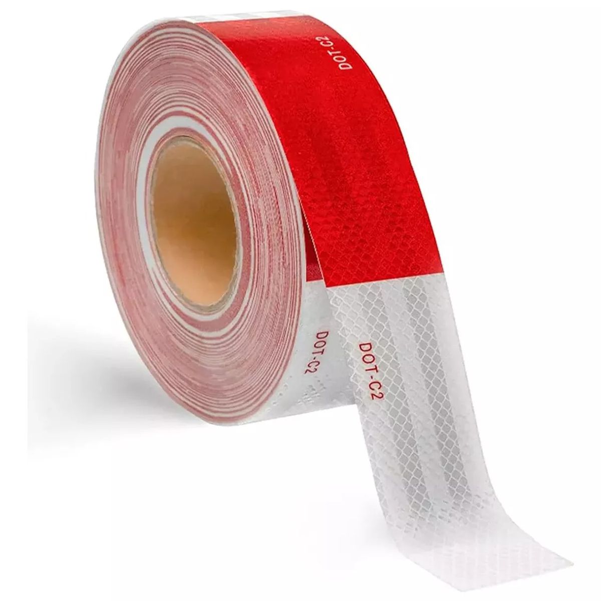 GENERICO - Cinta Reflejante De Seguridad Blanco/rojo 45 Mts Largo