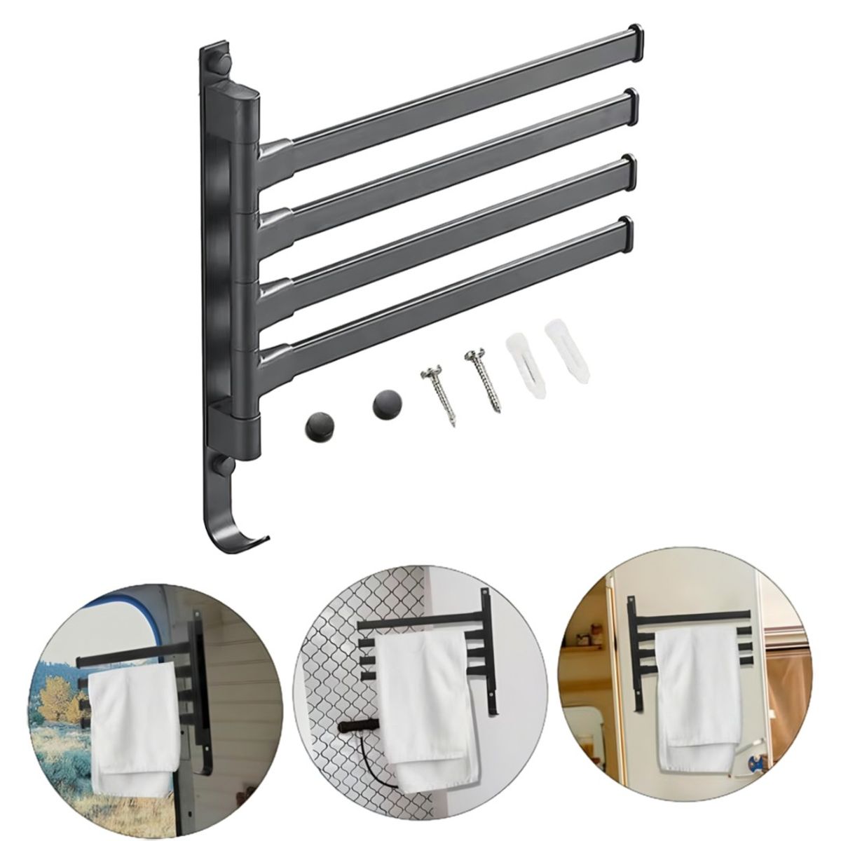 GENERICO - Organizador De Toallas Y Accesorios Con Soporte