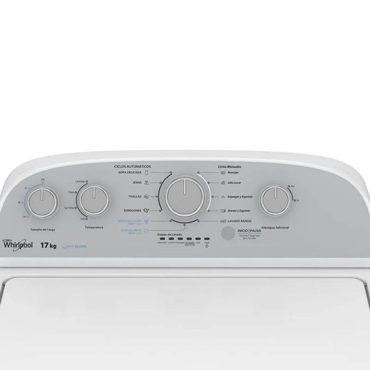 WHIRLPOOL - Lavadora WHIRLPOOL 17 KG Carga Superior 7MWTW1700EM Blanco
