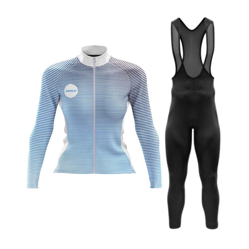 ARMAZI SPORT - UNIFORME DE CICLISMO ARMAZI MANGA LARGA DAMA AZUL