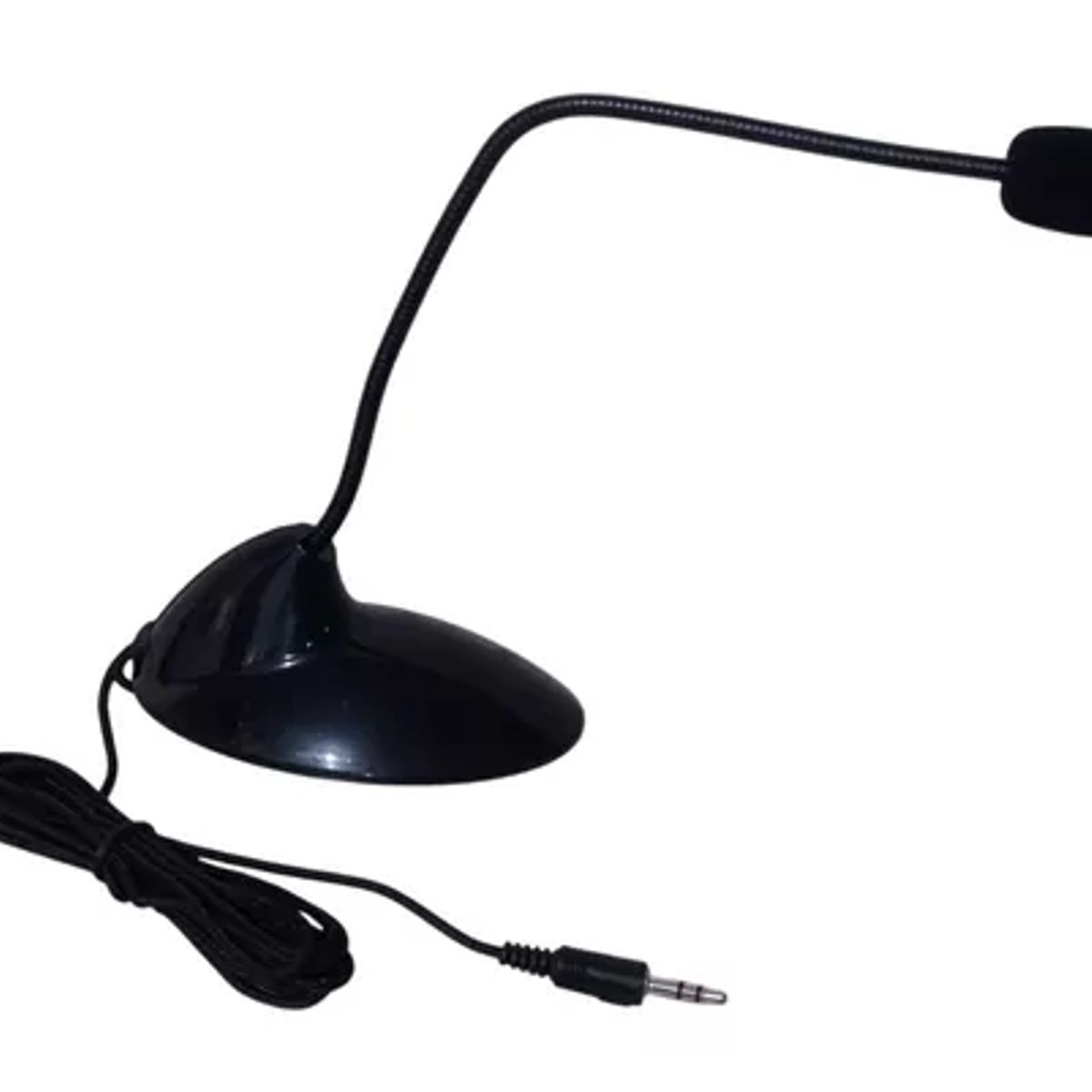GENERICO - Micrófono Mini Flexible Computador Escritorio Cable Jack Pc