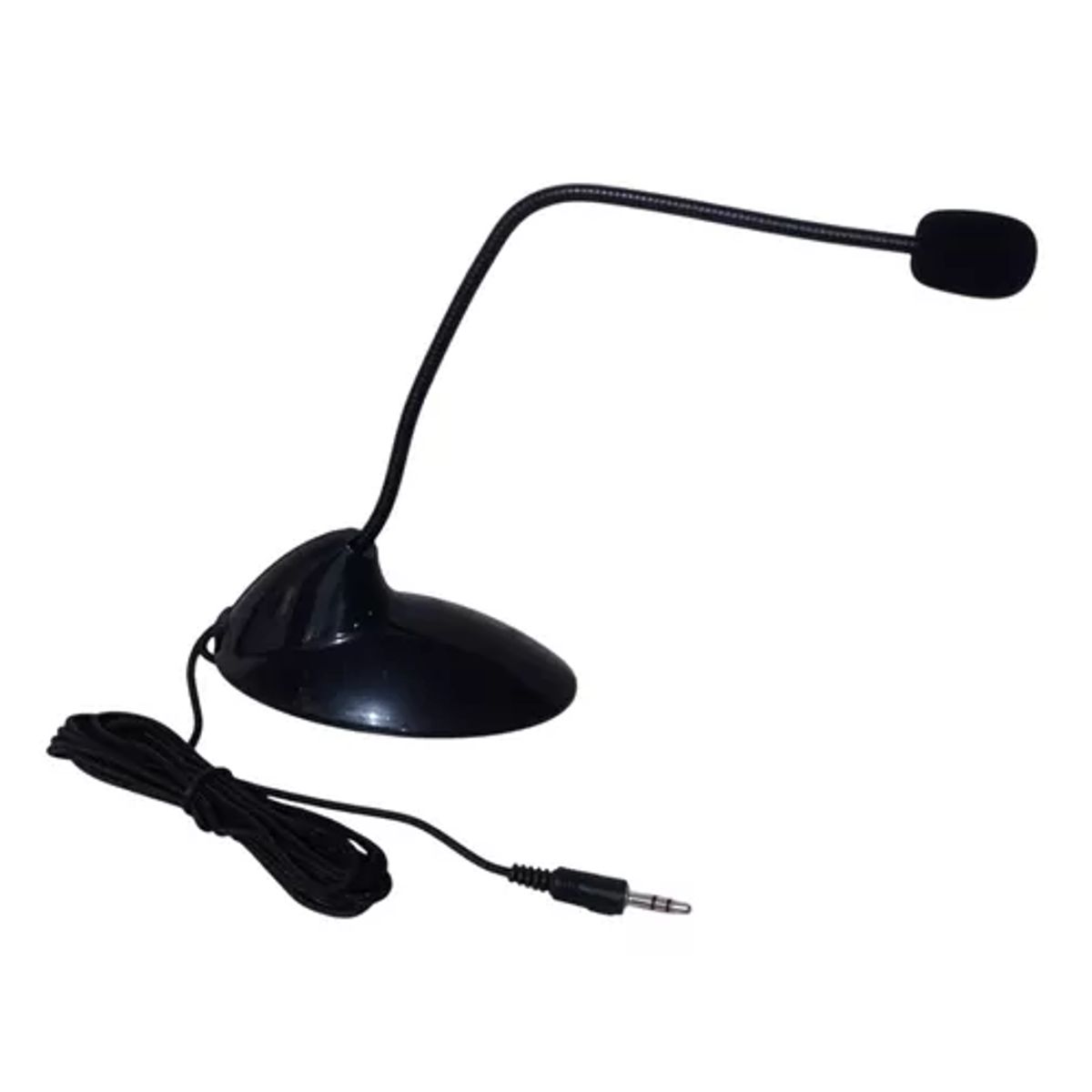 GENERICO - Micrófono Mini Flexible Computador Escritorio Cable Jack Pc