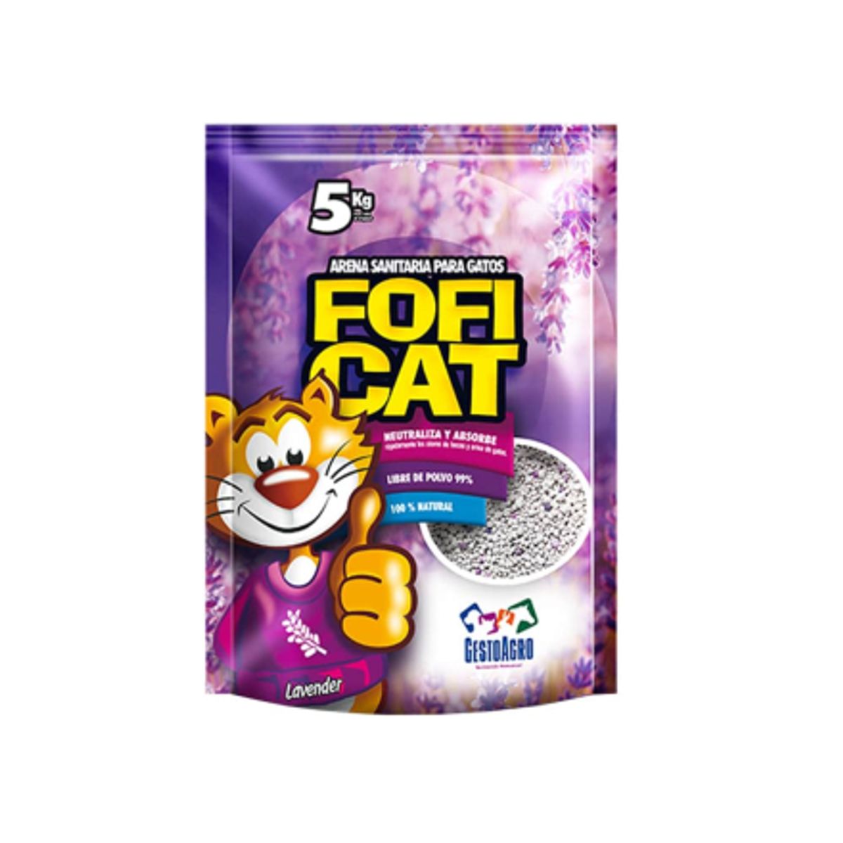 FOFI CAT - Arena Para Gatos Foficat Con Aroma Lavanda 5Kg