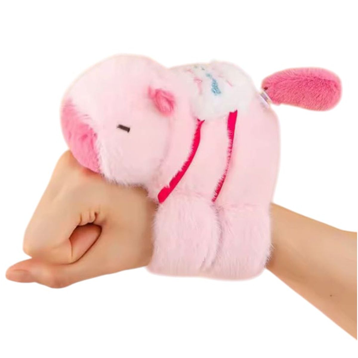 GENERICO - Manilla Capibara Rosa Luz Led+Cola Giratoria+Canción Viral