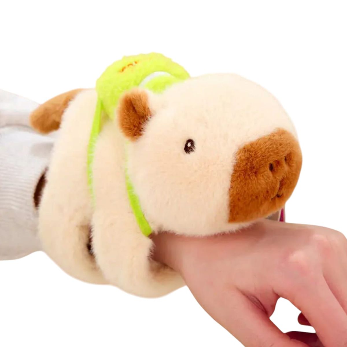 GENERICO - Manilla Capibara Beige Luz Led+Cola Giratoria+Canción Viral