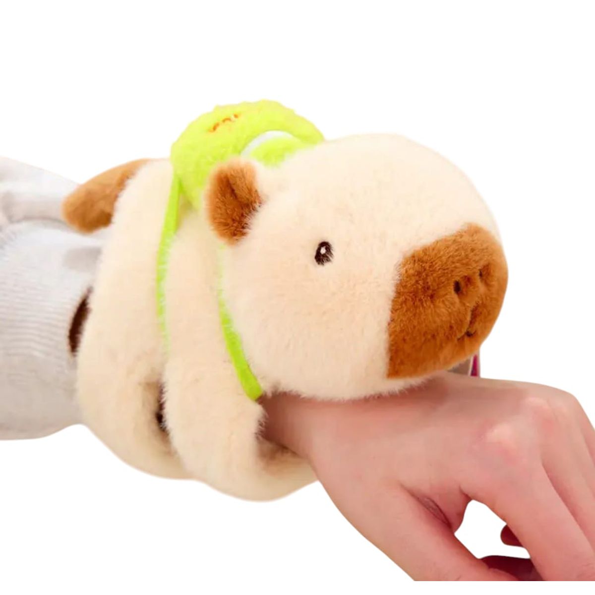 GENERICO - Manilla Capibara Beige Luz Led+Cola Giratoria+Canción Viral