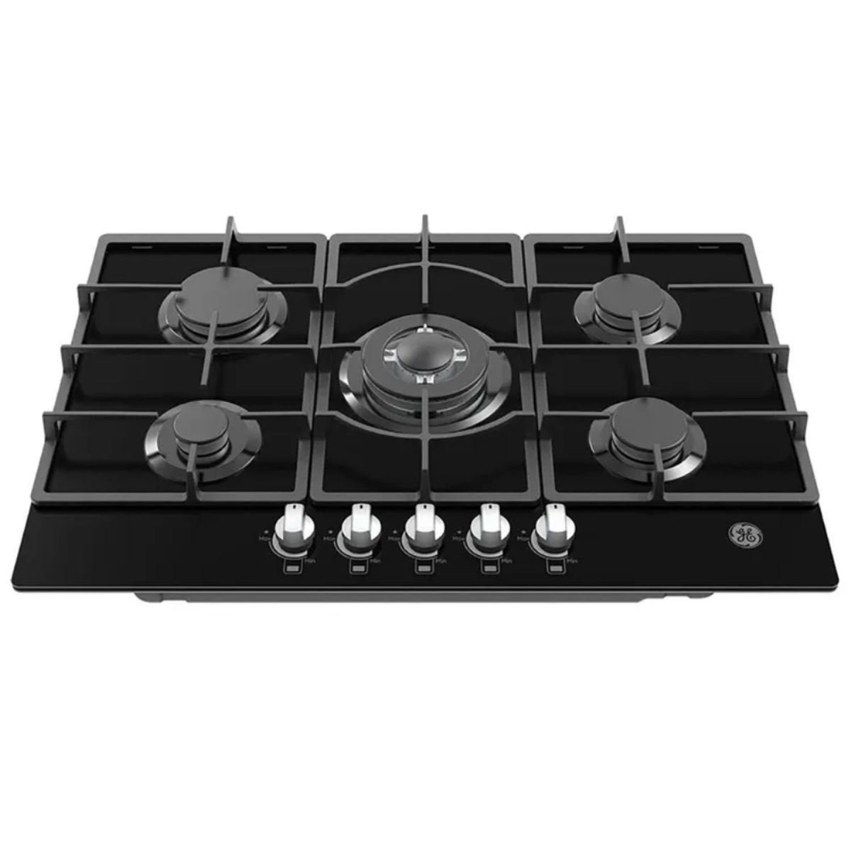 GENERAL ELECTRIC - Estufa GE 77cm 5 Puestos Gas Natural CGG7715V2 Vidrio Negro