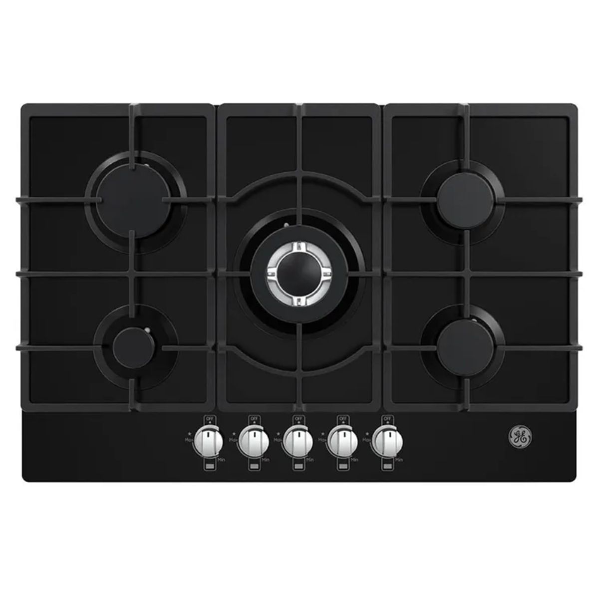 GENERAL ELECTRIC - Estufa GE 77cm 5 Puestos Gas Natural CGG7715V2 Vidrio Negro