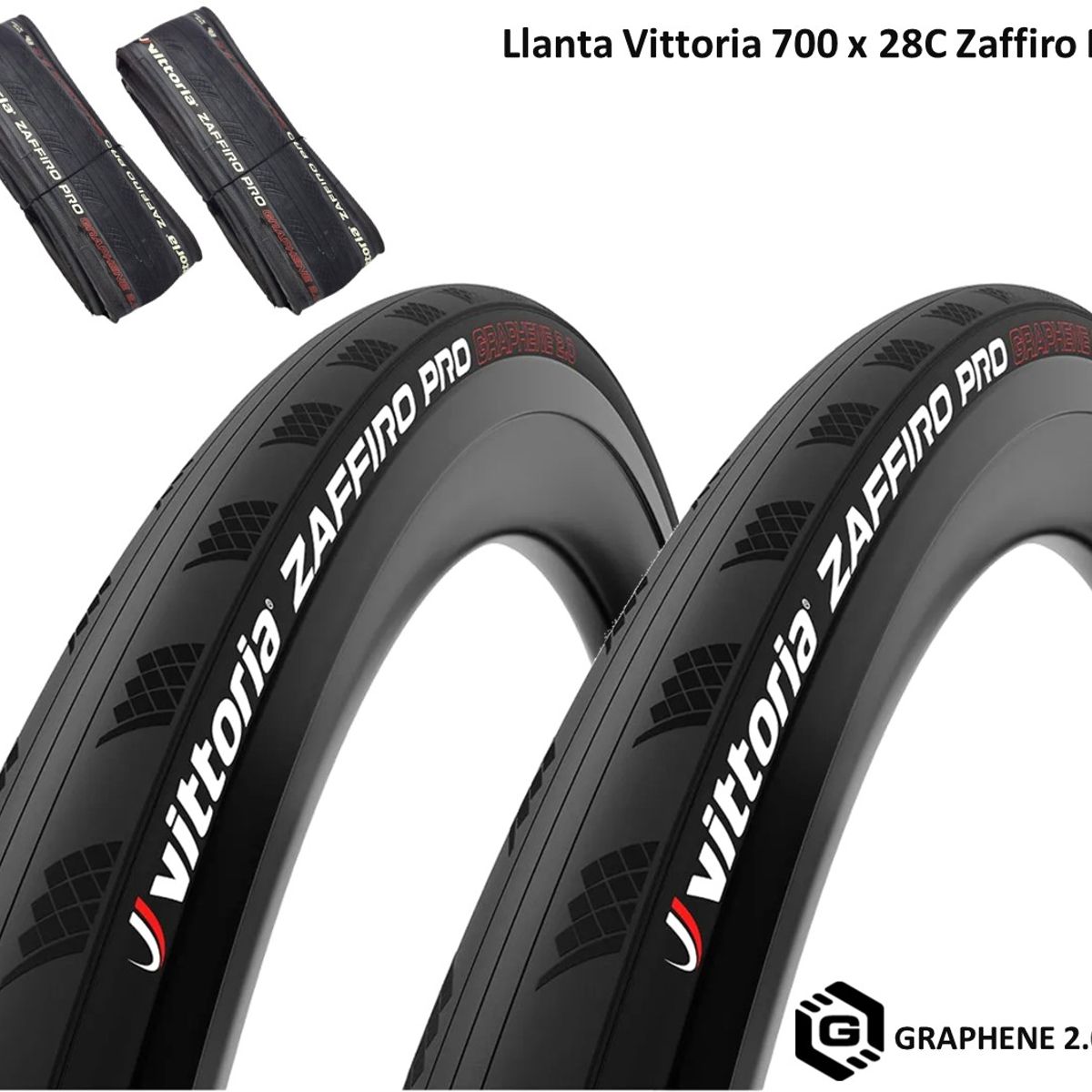 VITTORIA - Llanta Bicicleta 700 X 28 Vittoria Zaffiro Pro Grafeno X2und