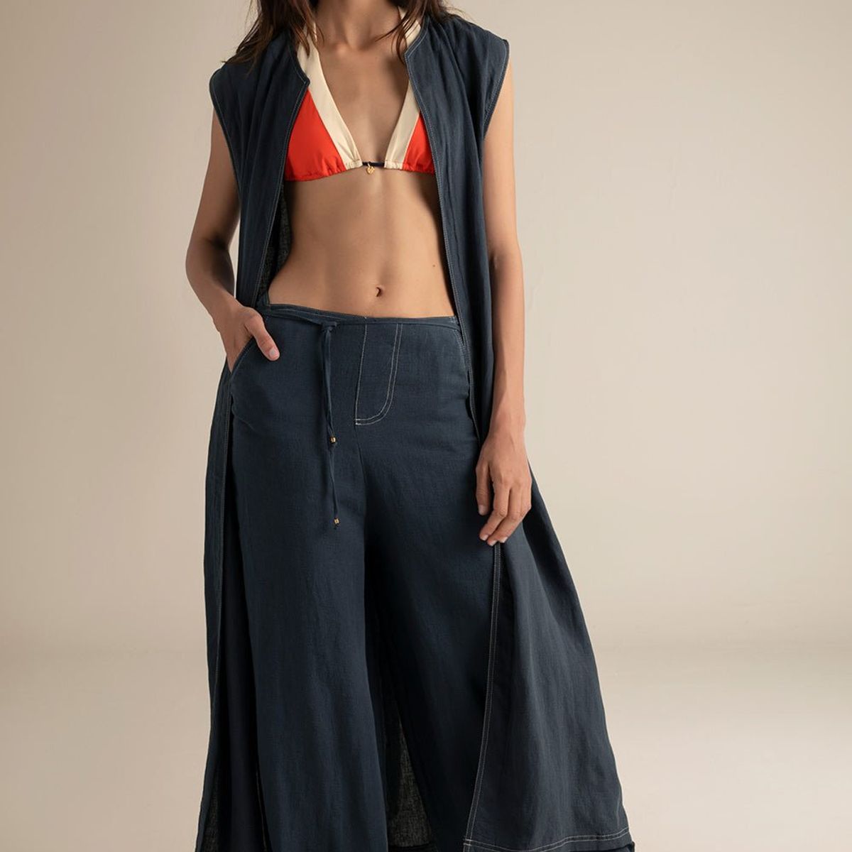 TOUCHE BALNEAIRE - COVER UP LARGO ABIERTO EN FRENTE  0A06052