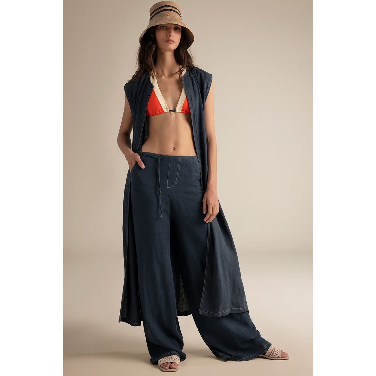 TOUCHE BALNEAIRE - COVER UP LARGO ABIERTO EN FRENTE  0A06052