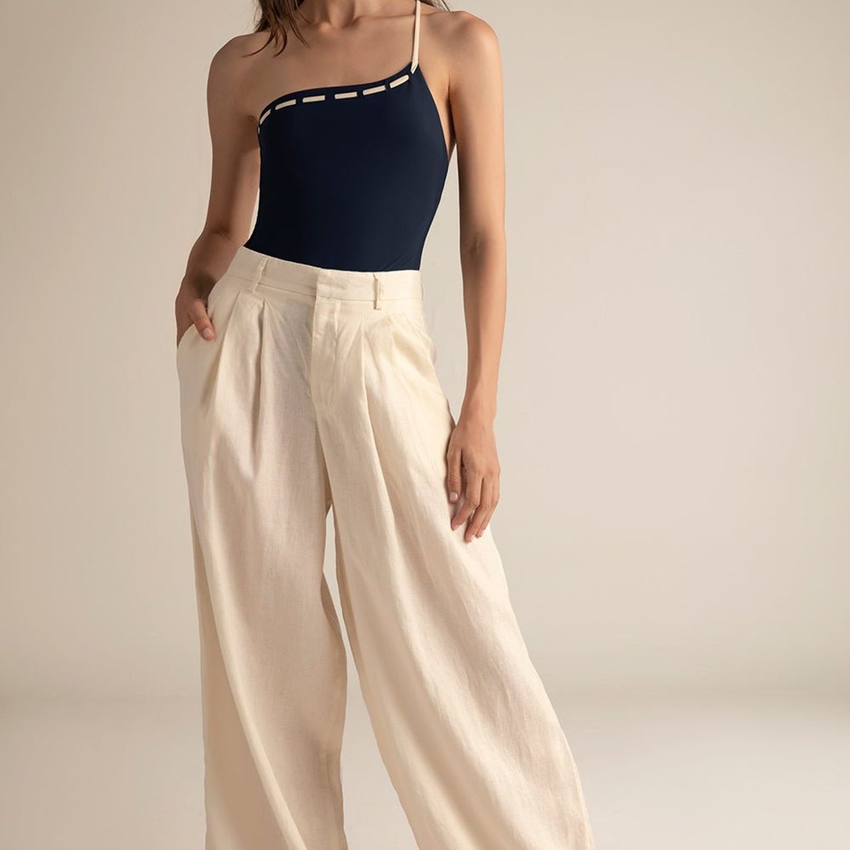 TOUCHE BALNEAIRE - PANTALÓN CON PRENSES  0A22052