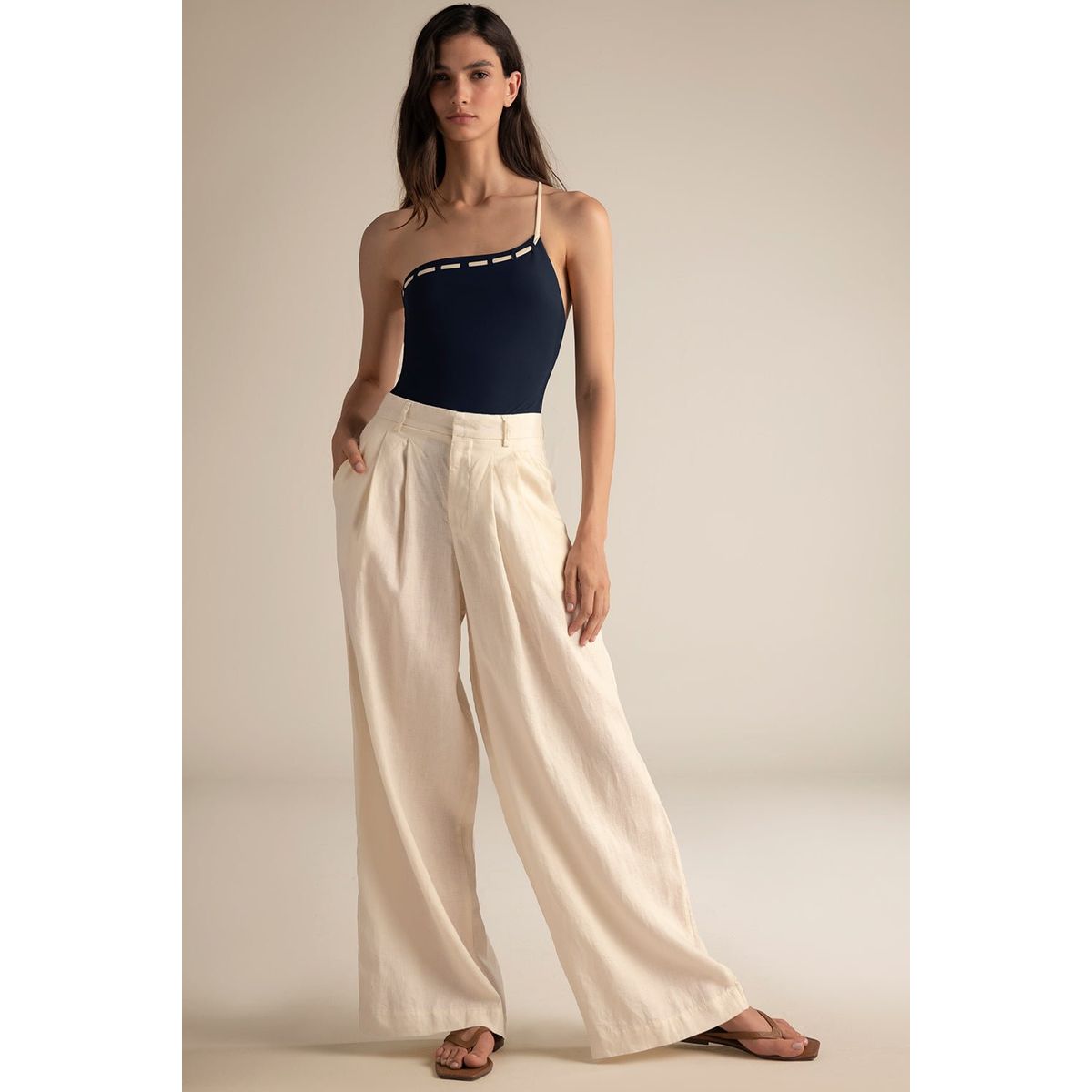 TOUCHE BALNEAIRE - PANTALÓN CON PRENSES  0A22052