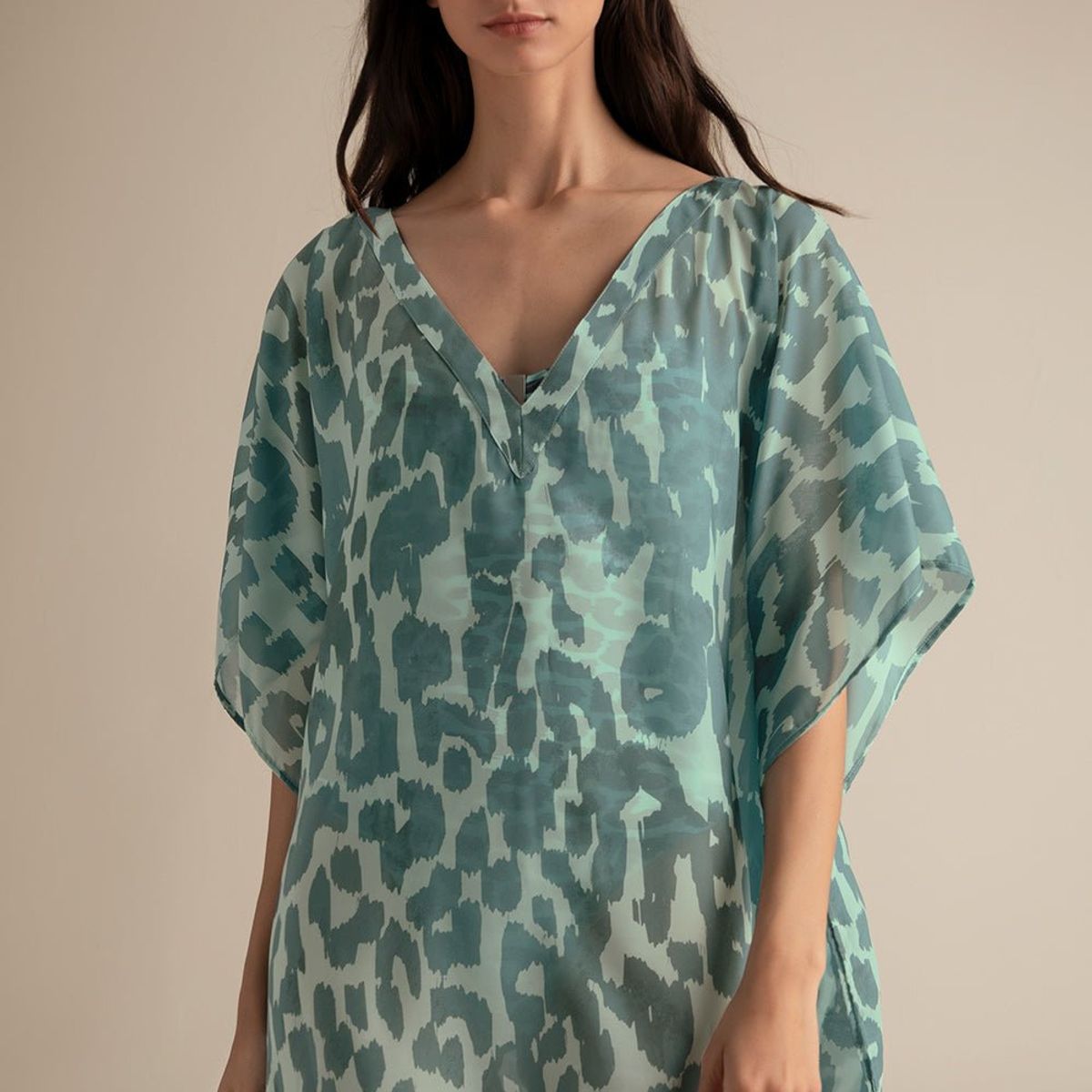 TOUCHE BALNEAIRE - COVER UP CORTO CUELLO EN V  0A97052