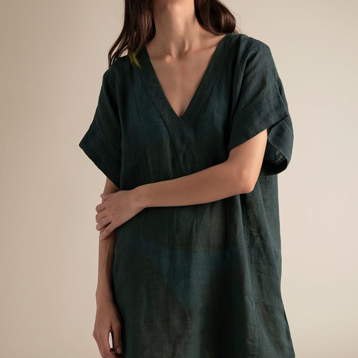 TOUCHE BALNEAIRE - COVER UP CORTO CUELLO EN V  0A99052