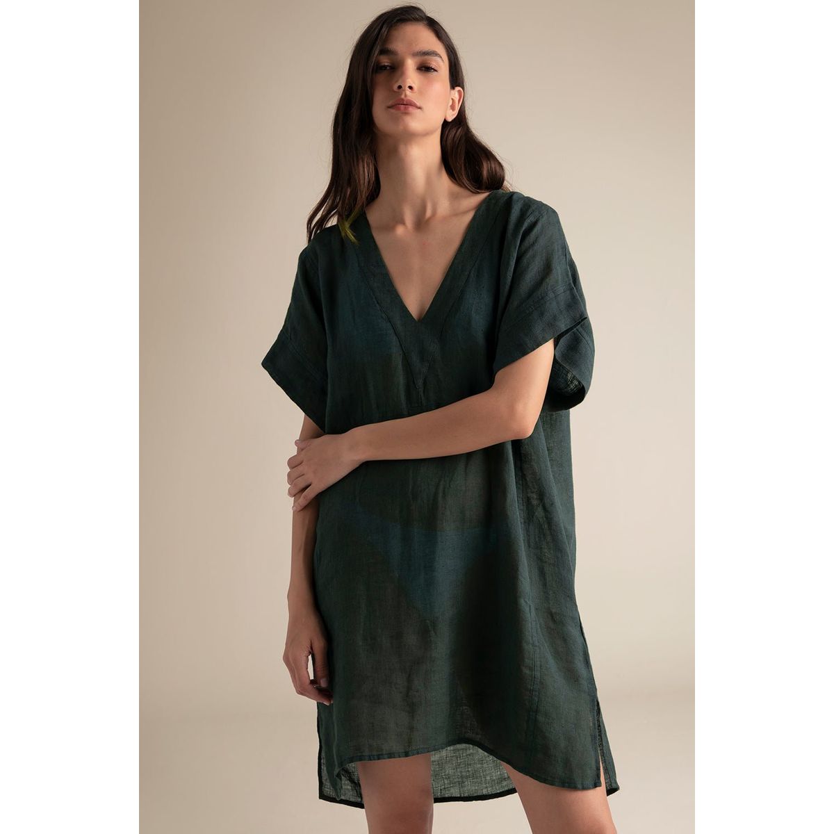 TOUCHE BALNEAIRE - COVER UP CORTO CUELLO EN V  0A99052