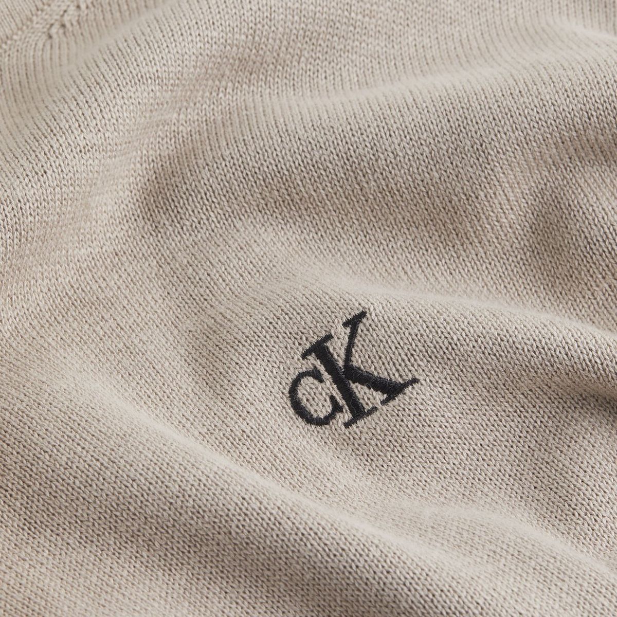 CALVIN KLEIN - Saco beige tejido moderno con cuello redondo Calvin Klein