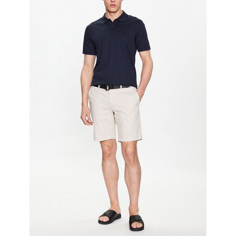 CALVIN KLEIN - Polo azul slim de algodón Calvin Klein