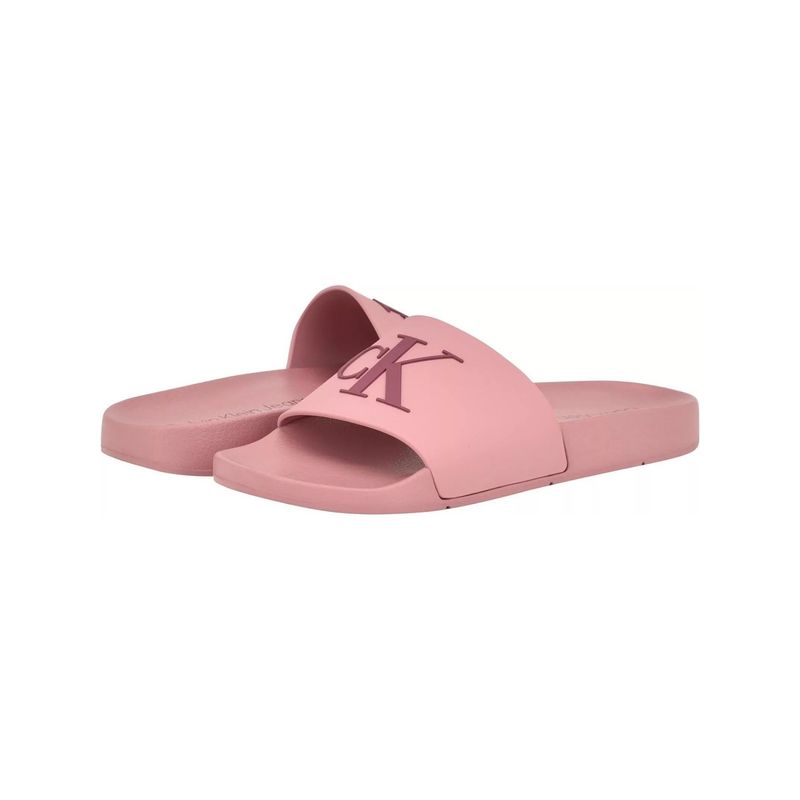 CALVIN KLEIN - Sandalias rosado con monograma Calvin Klein