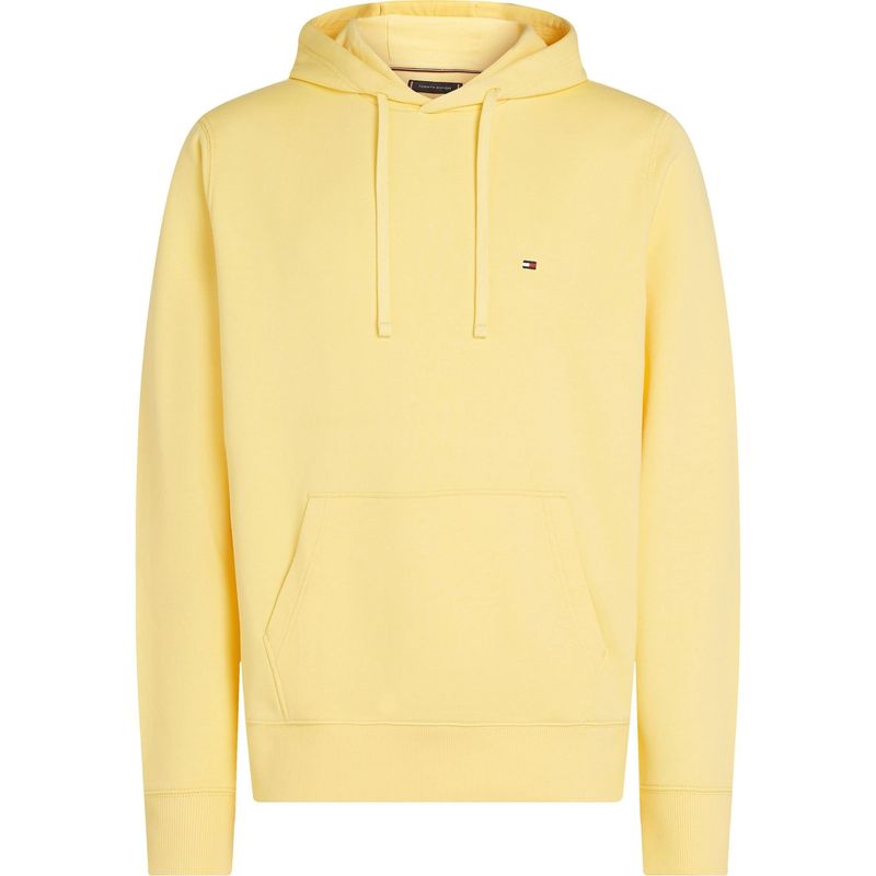 TOMMY HILFIGER - Buzo amarillo de felpa con capota y logo bordado Tommy Hilfiger