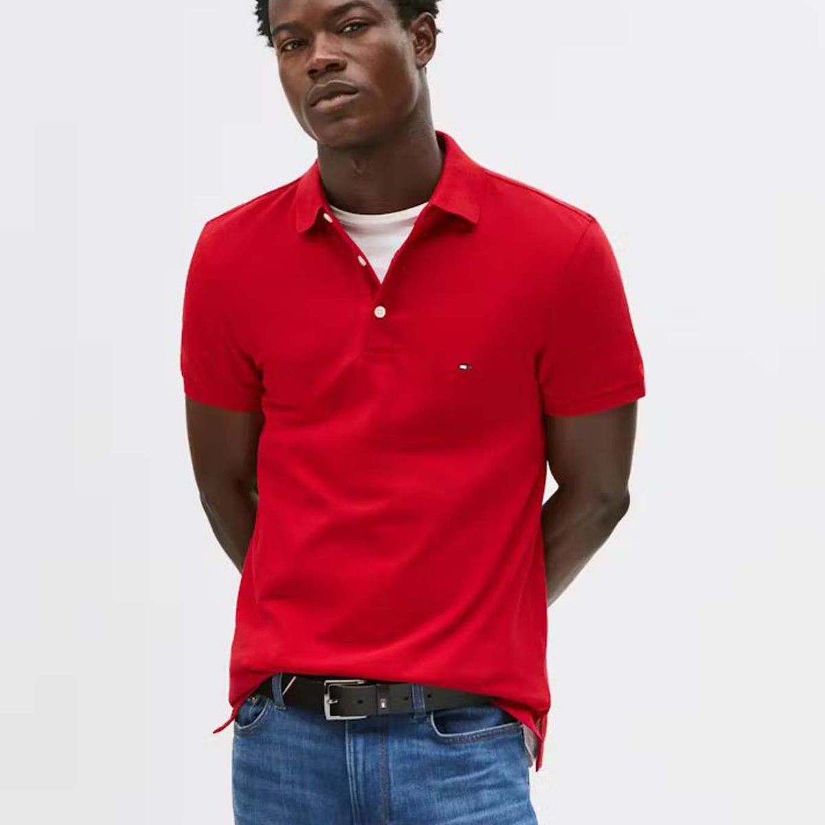 TOMMY HILFIGER - Polo rojo slim 1985 Tommy Hilfiger