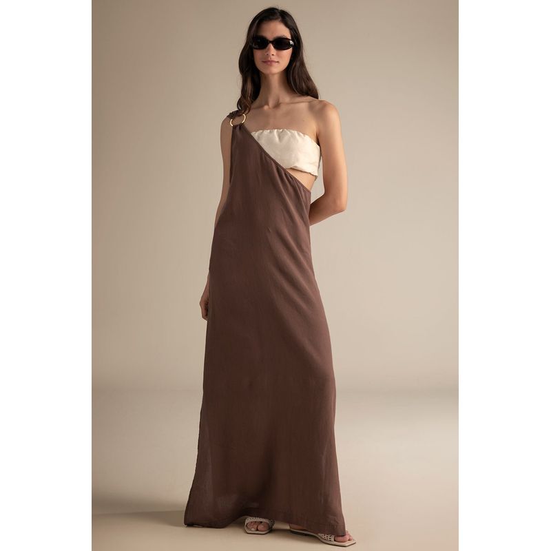 TOUCHE BALNEAIRE - VESTIDO LARGO UN HOMBRO CON TOP INCLUÍDO 0F72052