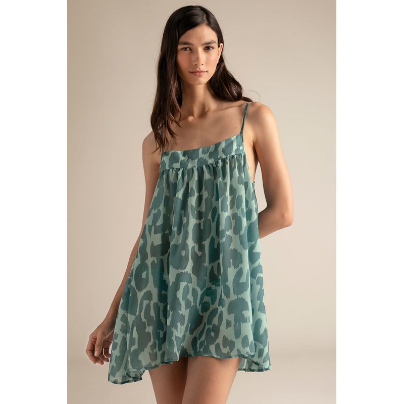 TOUCHE BALNEAIRE - VESTIDO CORTO CON VOLANTE 0F75052