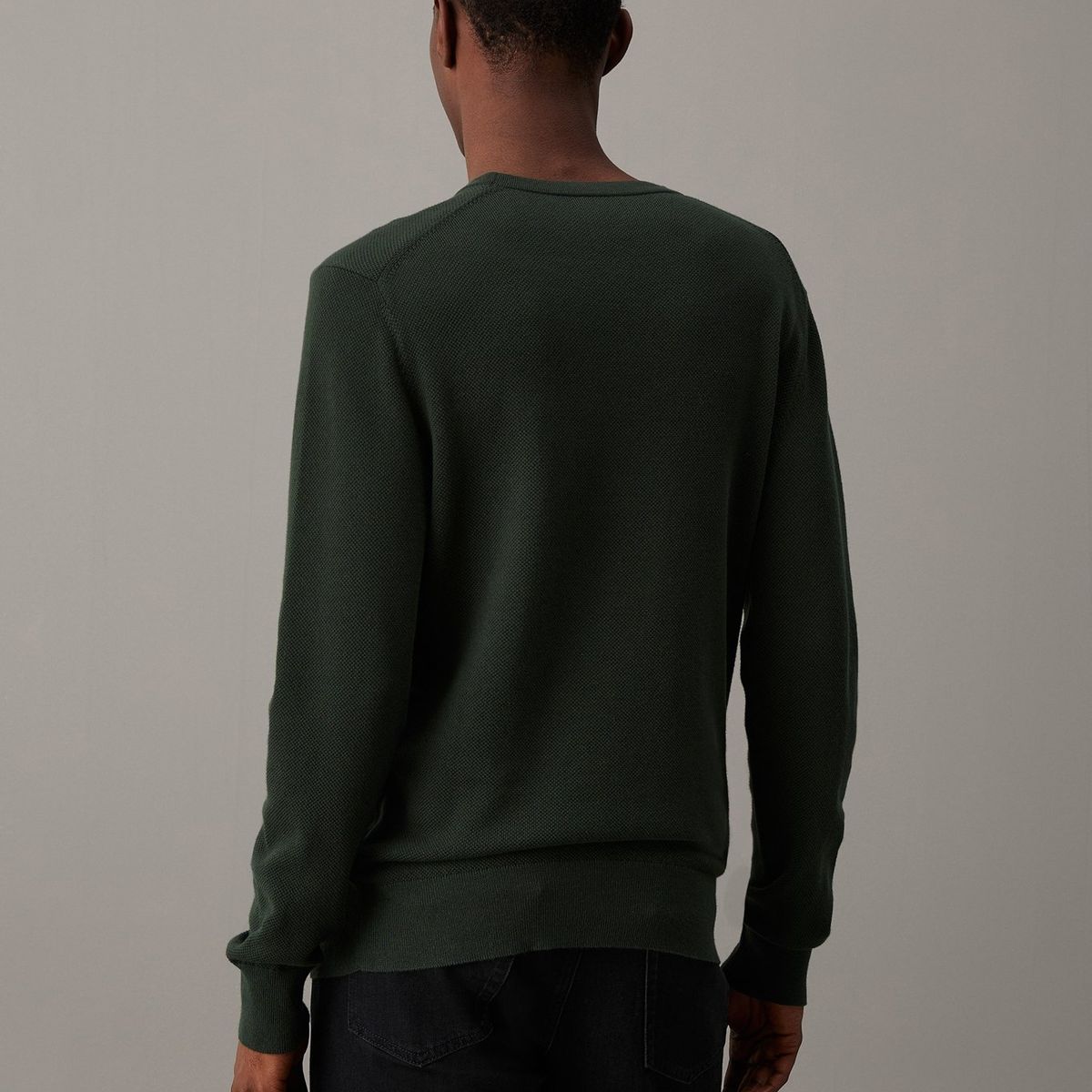 CALVIN KLEIN - Saco verde tejido structure micro pique Calvin Klein