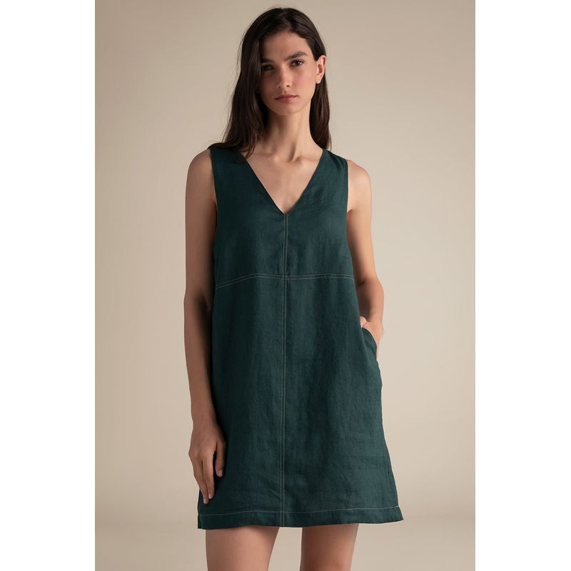 TOUCHE BALNEAIRE - VESTIDO CORTO CON COSTURAS EN CONTRASTE 0F82052