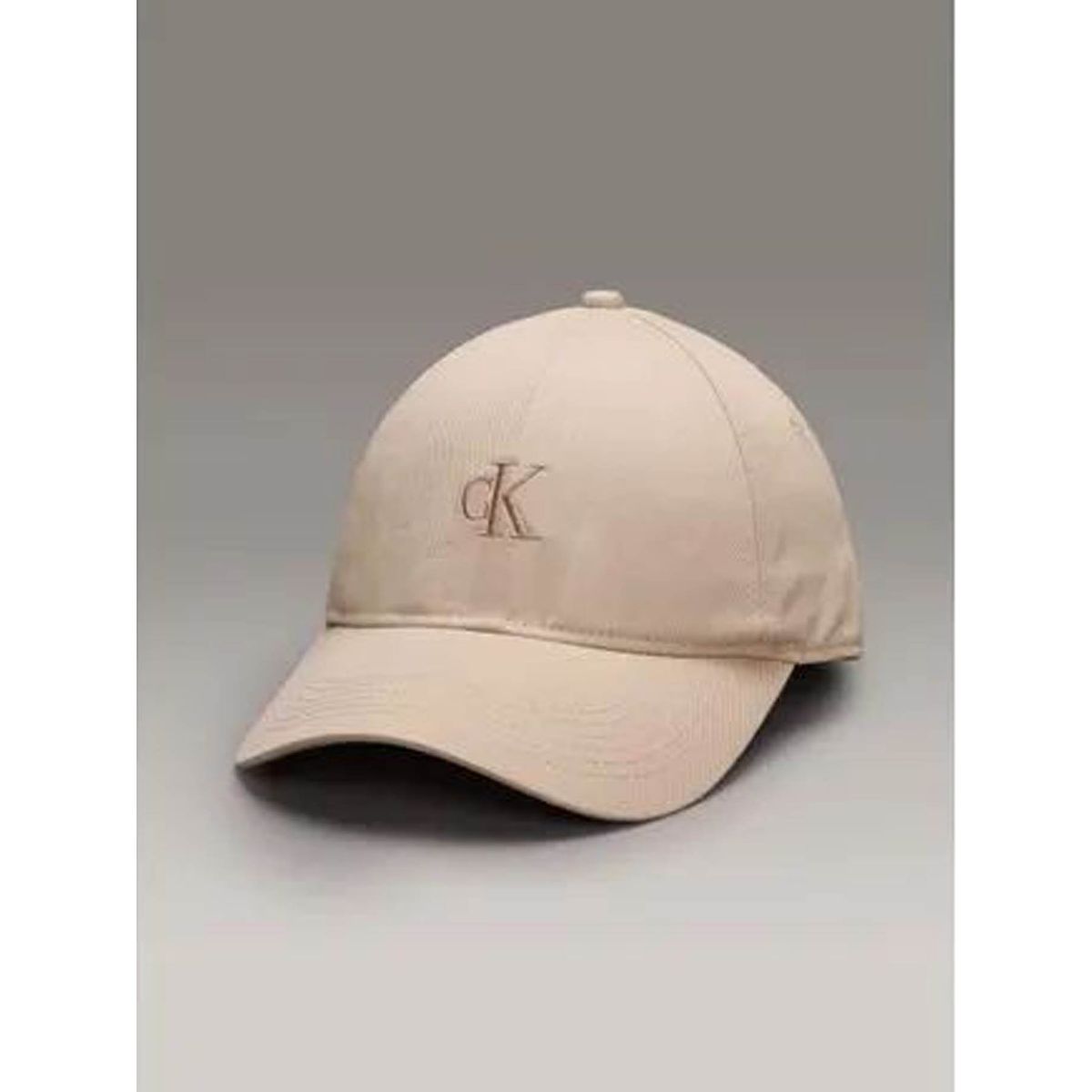 CALVIN KLEIN - Gorra beige con monograma bordado Calvin Klein