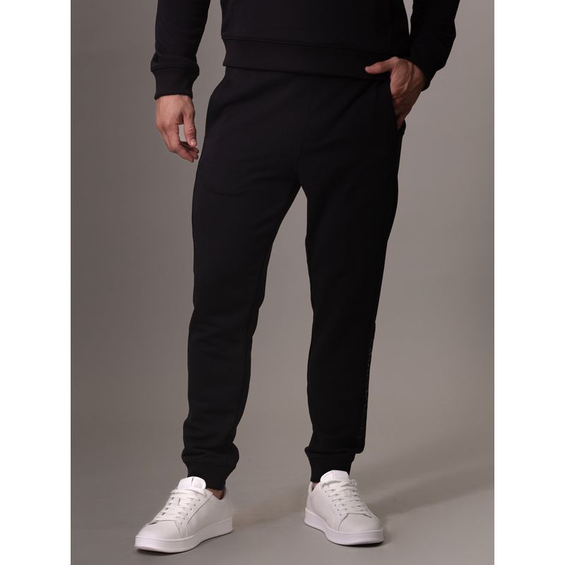 CALVIN KLEIN - Jogger negro sport con logo tonal Calvin Klein