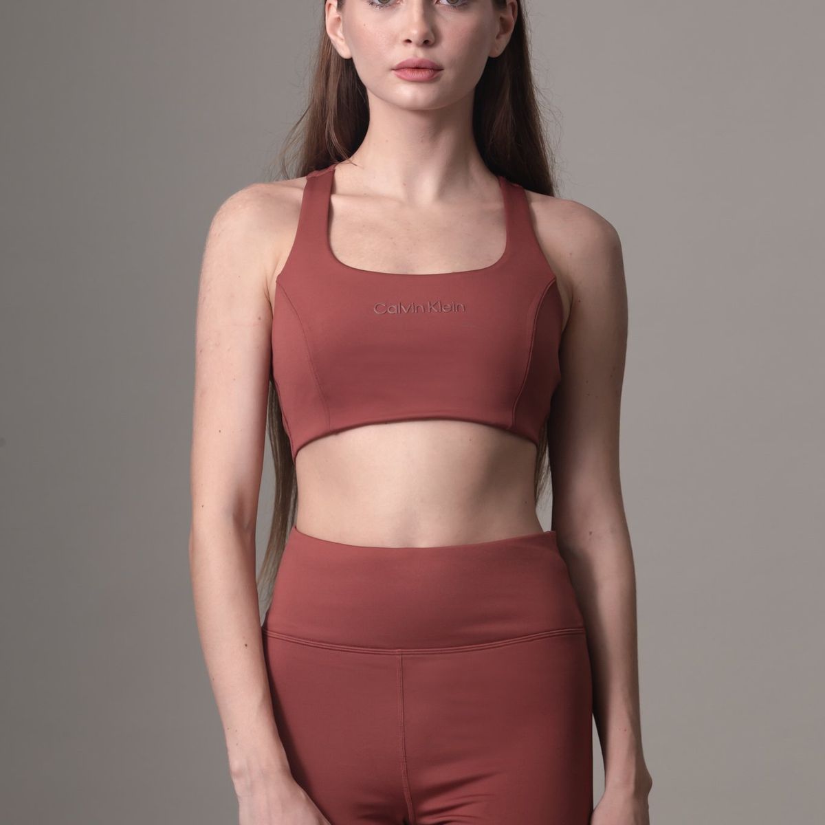 CALVIN KLEIN - Top Rojo Deportivo De Impacto Medio