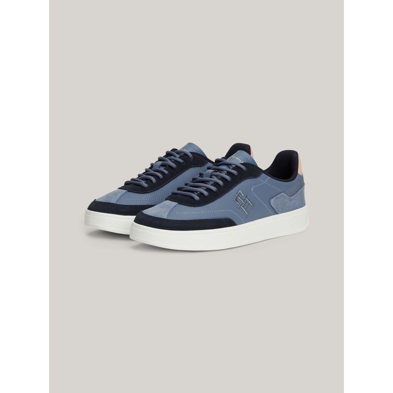 TOMMY HILFIGER - Tenis azul deportivas Heritage de ante Tommy Hilfiger