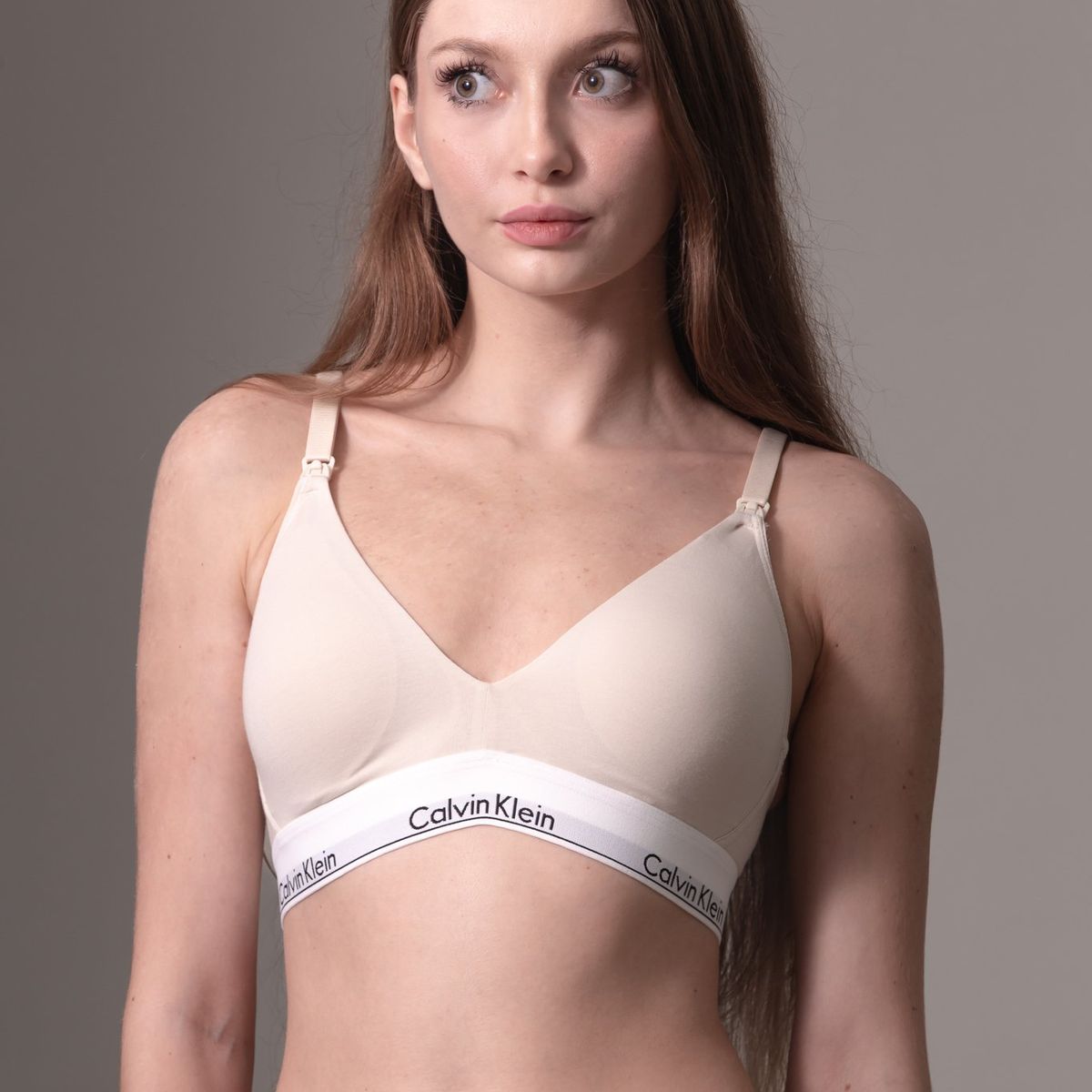 CALVIN KLEIN - Bralette beige de maternidad - modern cotton Calvin Klein