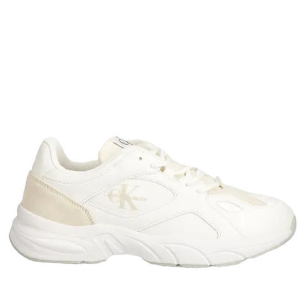 CALVIN KLEIN - Tenis blanco retro low lace Calvin Klein
