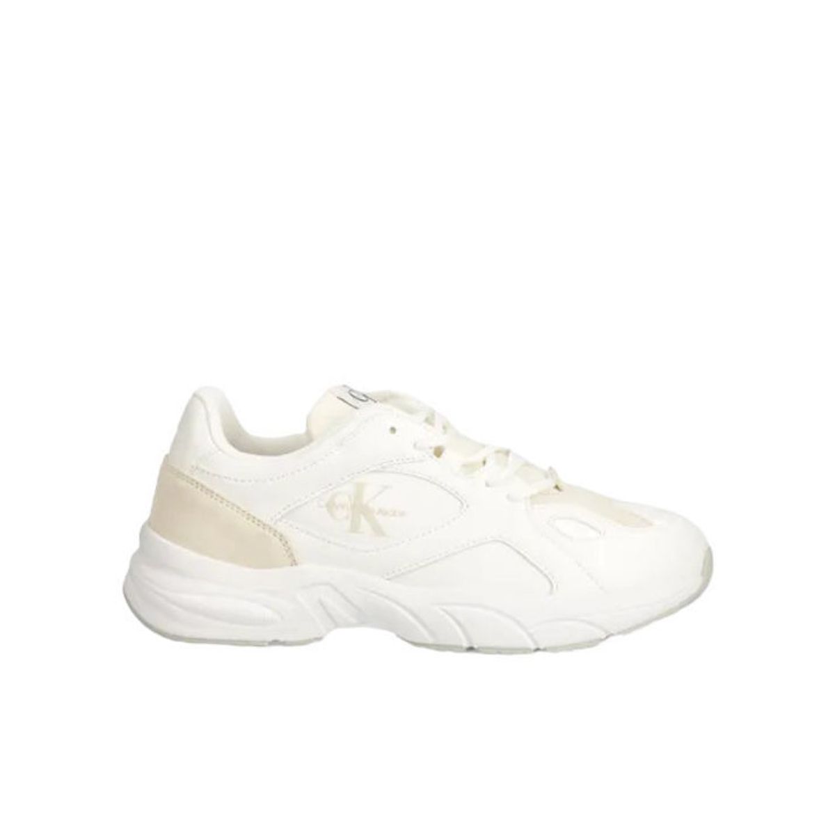 CALVIN KLEIN - Tenis blanco retro low lace Calvin Klein