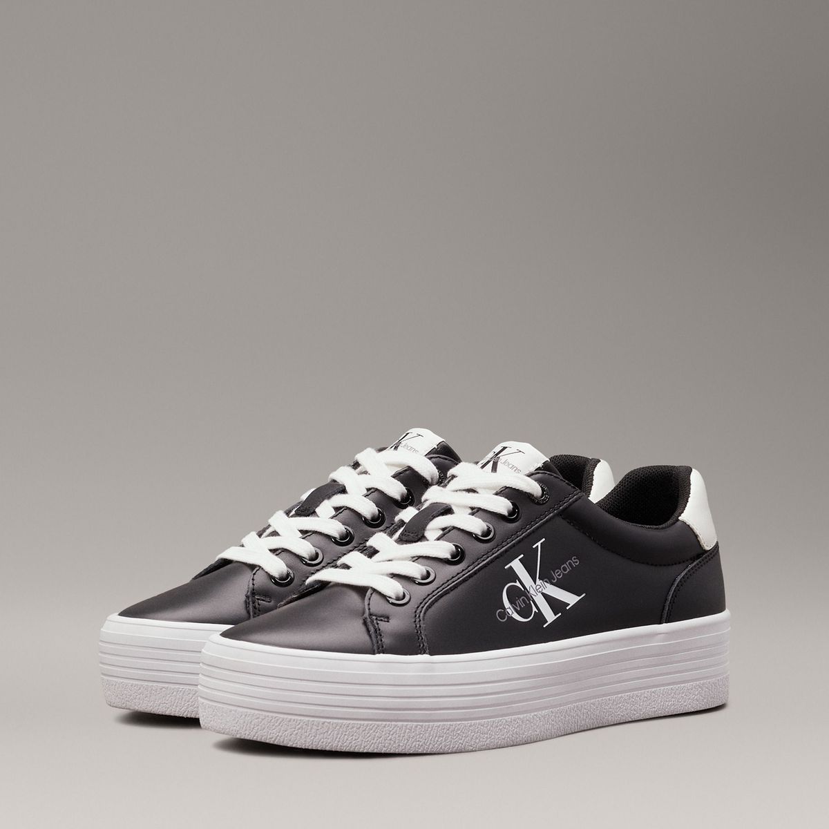 CALVIN KLEIN - Tenis multicolor de plataforma de cuero Calvin Klein