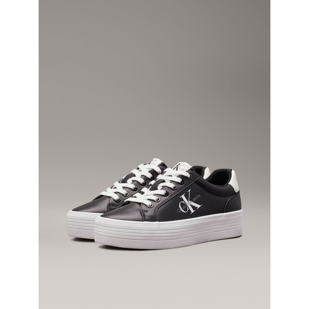 CALVIN KLEIN - Tenis multicolor de plataforma de cuero Calvin Klein