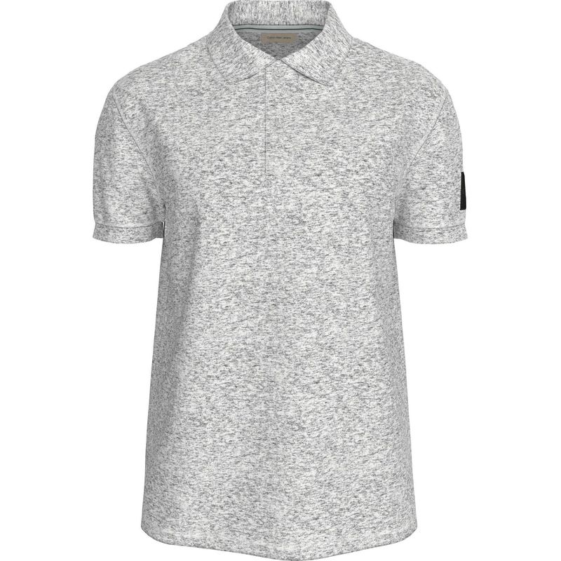 CALVIN KLEIN - Polo gris con insignia Calvin Klein