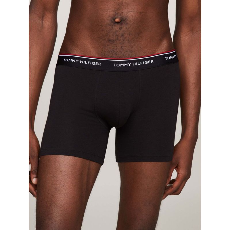 TOMMY HILFIGER - Pack negro de 3 boxers briefs con logo Tommy Hilfiger
